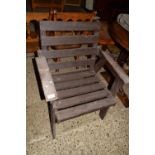 WOODEN GARDEN SEAT, WIDTH APPROX 64CM