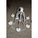 WHITE PAINTED CHANDELIER STYLE CEILING LIGHT FITTING, APPROX 60CM HIGH