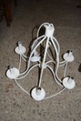 WHITE PAINTED CHANDELIER STYLE CEILING LIGHT FITTING, APPROX 60CM HIGH