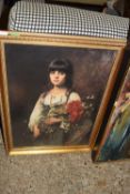 FRAMED PRINT OF THE FLOWER GIRL