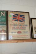 VINTAGE ADVERTISING PICTURE 'HILLS DISTINCTIVE KEEP THE FLAG FLYING, STOCKED BY ALL PATRIOTIC