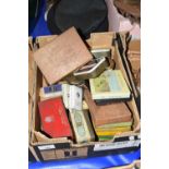 BOX CONTAINING QUANTITY OF SMOKING IMPLEMENTS, CIGARETTE BOXES, SENIOR SERVICE, PLAYER'S NAVY CUT