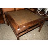 MODERN HARDWOOD SQUARE COFFEE TABLE, APPROX 85CM