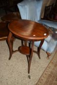 OVAL MAHOGANY OCCASIONAL TABLE, APPROX 61 X 45CM