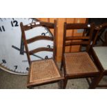 TWO CANE SEATED CHAIRS