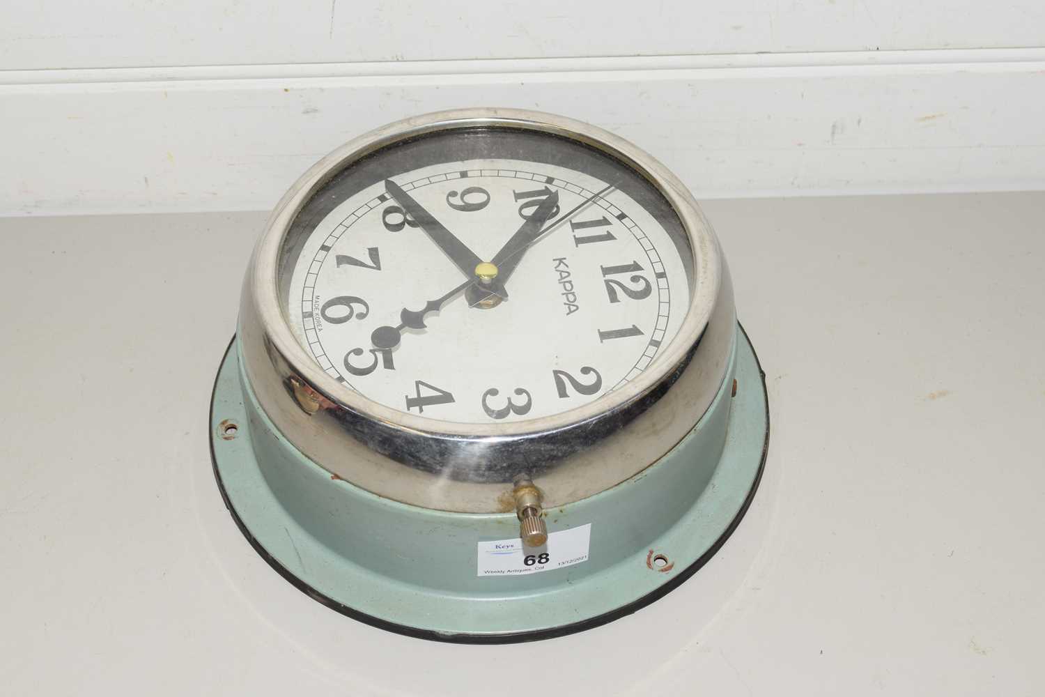 VINTAGE KAPPA SHIP'S BULKHEAD LIGHT WITH LATER QUARTZ MOVEMENT