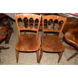 PAIR OF OAK BEDROOM CHAIRS, EACH HEIGHT APPROX 82CM