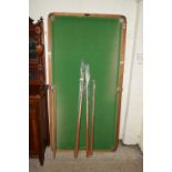 VINTAGE POOL TABLE WITH FOLDING LEGS