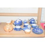 QUANTITY OF MINIATURE BLUE AND WHITE CHINA