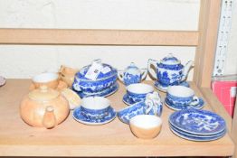 QUANTITY OF MINIATURE BLUE AND WHITE CHINA