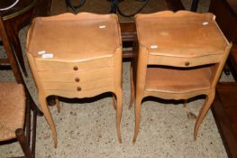 PAIR OF REPRODUCTION BEDSIDE CABINETS, EACH APPROX 37CM WIDE