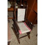 EARLY 20TH CENTURY COLONIAL STYLE CHILD'S ROCKING CHAIR