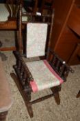 EARLY 20TH CENTURY COLONIAL STYLE CHILD'S ROCKING CHAIR