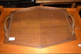 OAK TEA TRAY, LENGTH APPROX 52CM