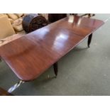 A good quality William IV mahogany rectangular dining table, 122cmWide x 267cm long extended, 3