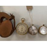 Three pocket barometers, one Cartwright and Son Preston, another T Wheeler, London, B1909 1941 6.5cm