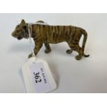 Cold painted figure of a standing tiger, 6cmH approx. (condition good)