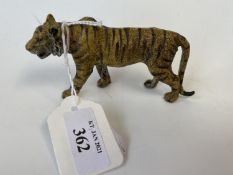 Cold painted figure of a standing tiger, 6cmH approx. (condition good)