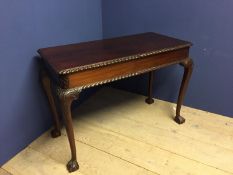 Early to mid C20th, mahogany side table, 112cmL (condition: scratches to the top, and general wear
