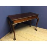 Early to mid C20th, mahogany side table, 112cmL (condition: scratches to the top, and general wear