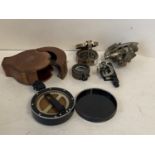 Brass cased pocket Marine Sextant, stamped "made for Royal Navy, Stanley London Mk 1 1941";