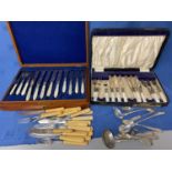 Qty flatware including Mappin Bros. part canteen and another