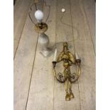 Regency Gesso , twin branch applique with large eagle finial approx. 70 cm H (condition, some wear
