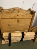 Two good waxed pine single beds