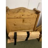 Two good waxed pine single beds