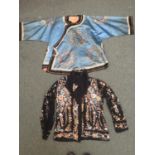 2 Oriental silk jackets (general wear with age - see photos)