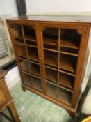 Modern, reproduction William and Mary style walnut veneered, bow front corner cabinet, 171 cmH (