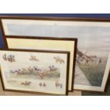 Three Sporting pictures celebrating Marcus Armitage riding Mr Frisk in the Grand National 1990,
