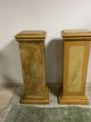 Two very similar painted wooden oblong columns, 112cm High x 16cm Long (needs re painting)