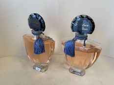 Pair of GUERLAIN dummy perfume bottles 37cmH (condition - chip to one base)