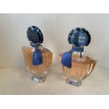 Pair of GUERLAIN dummy perfume bottles 37cmH (condition - chip to one base)