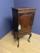 Late Victorian figured mahogany cabinet, 49cmL x 118 cm H (condition general wear, minor losses)