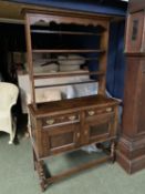 Small oak dresser , and an oak fall flap gateleg table