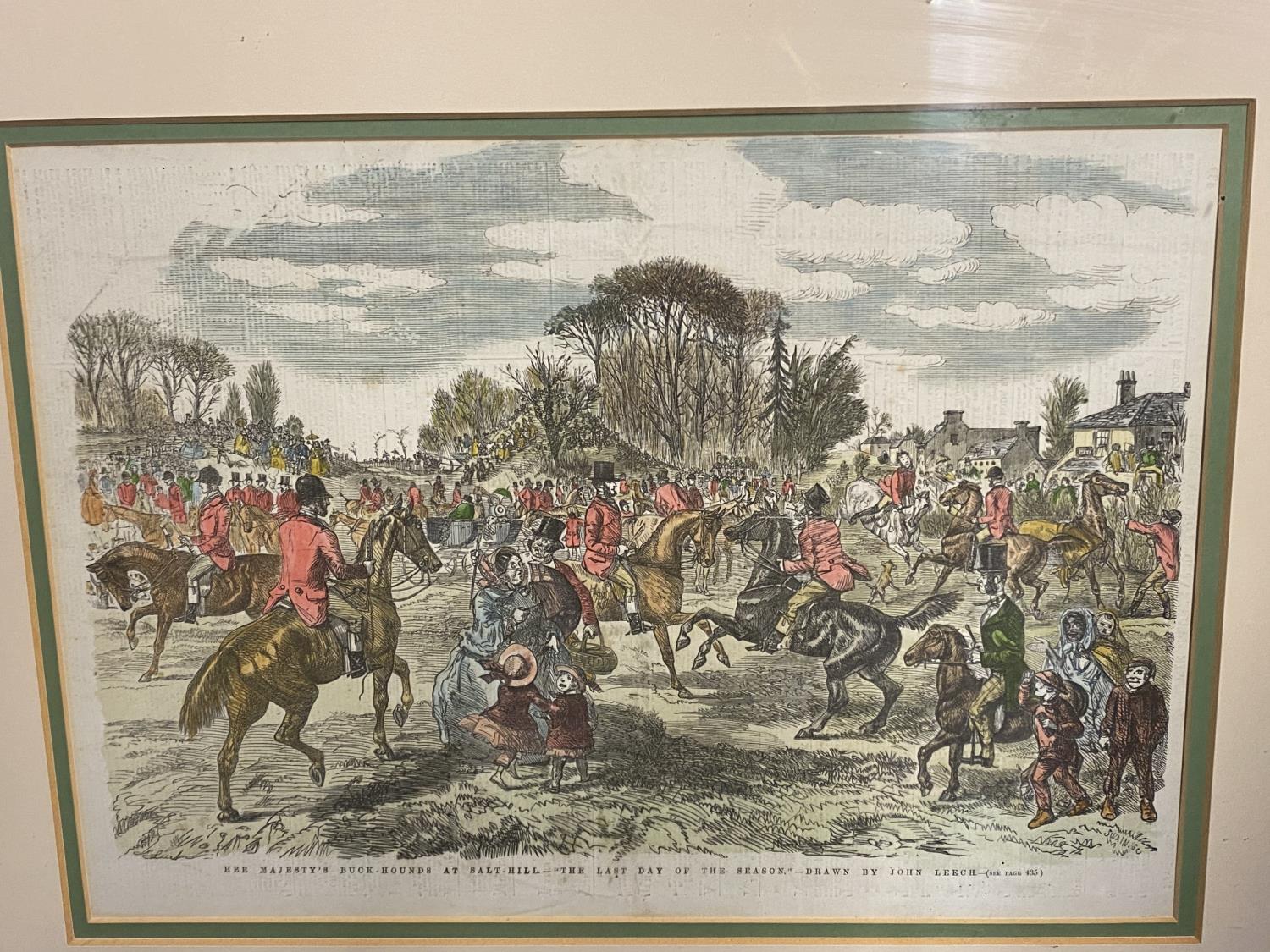 Pair of framed and glazed coloured hunting prints, one after John Leech, the other After Herring - - Image 6 of 8