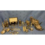 Qty miscellaneous scrap hallmarked silver items, a cased 3 piece cruet and other cruets, toast rack.