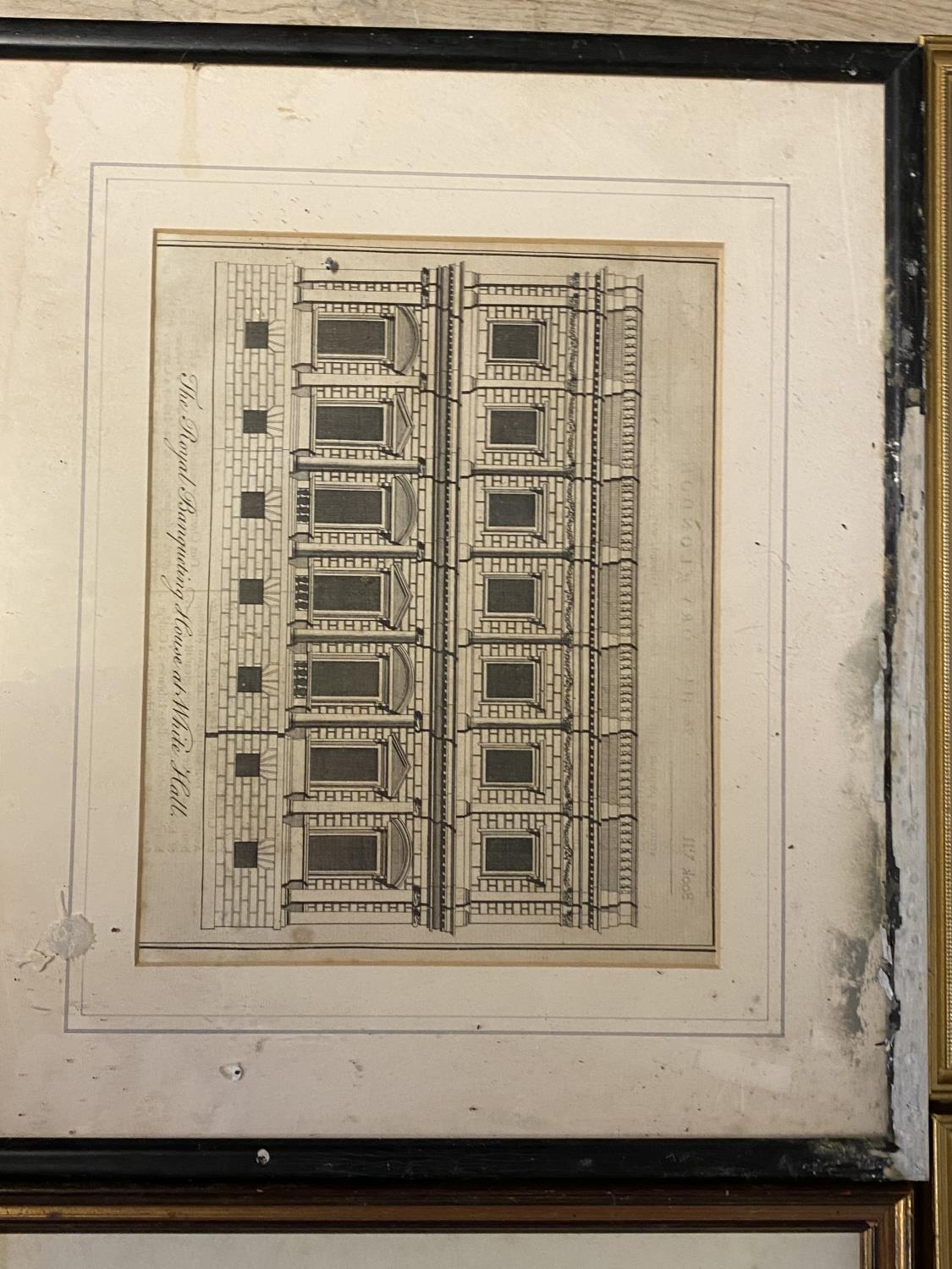 9 various architectural prints, including set of 3 vintage prints of tennis courts of London , - Image 2 of 9