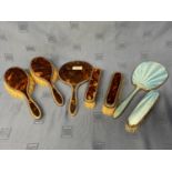 Qty hallmarked silver dressing table brushes and mirrors. Condition general wear and marks rubbed