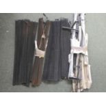 Qty of fireplace metal curtains and rails