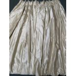 Jane Churchill - 2 pair of full length , lined and interlined silk curtains, cream and narrow