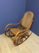 Traditional Bentwood rocking chair with bergère seat and back (bergère has a hole 3 cm at top of