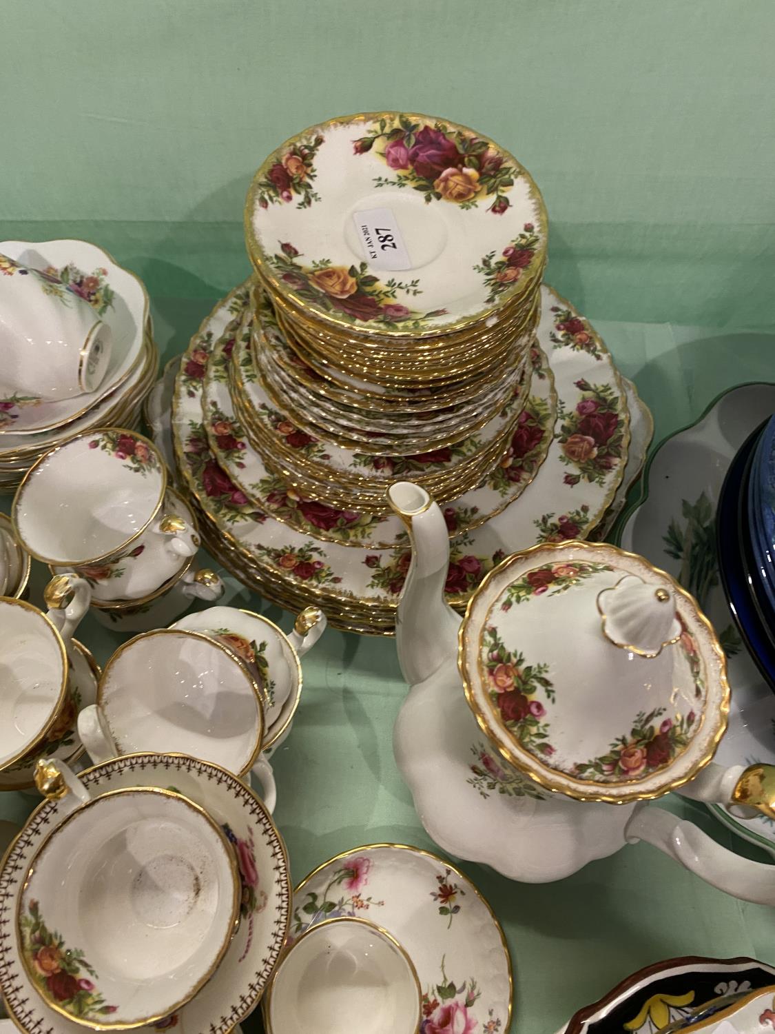 Royal Albert bone china Old Country Roses, approx. 40 +pieces, some cracks; and a Clare Bone China - Image 3 of 4