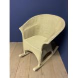 Gentleman's Lloyd Loom rocking chair (condition generally good, few marks and rubs to rockers)