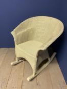 Gentleman's Lloyd Loom rocking chair (condition generally good, few marks and rubs to rockers)