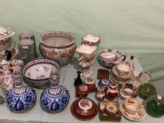 Mixed lot of ceramics and glass, including Copeland Spode, Limoges, Meissen, Worcester (much