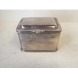 Hallmarked silver biscuit tin with hinged lid 30.5 ozt. London 1904 maker G & S.C. Ltd The base