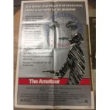 An unframed film poster for the 1982 crime film "The Amateur". 104 cm x 68.5 cm